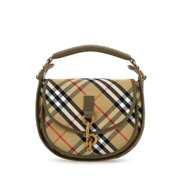 Burberry Embroidered Canvas Handbag Sandipcheck Borse A Mano - Women