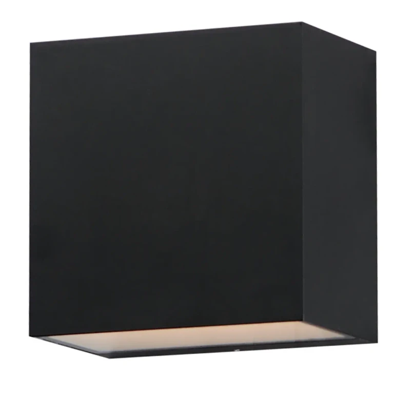 Black LED Outdoor Wall Sconce from the Blok Collection