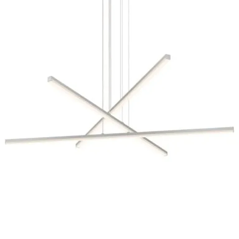 Stix 3-Light Pendant Light in Bright Satin Aluminum