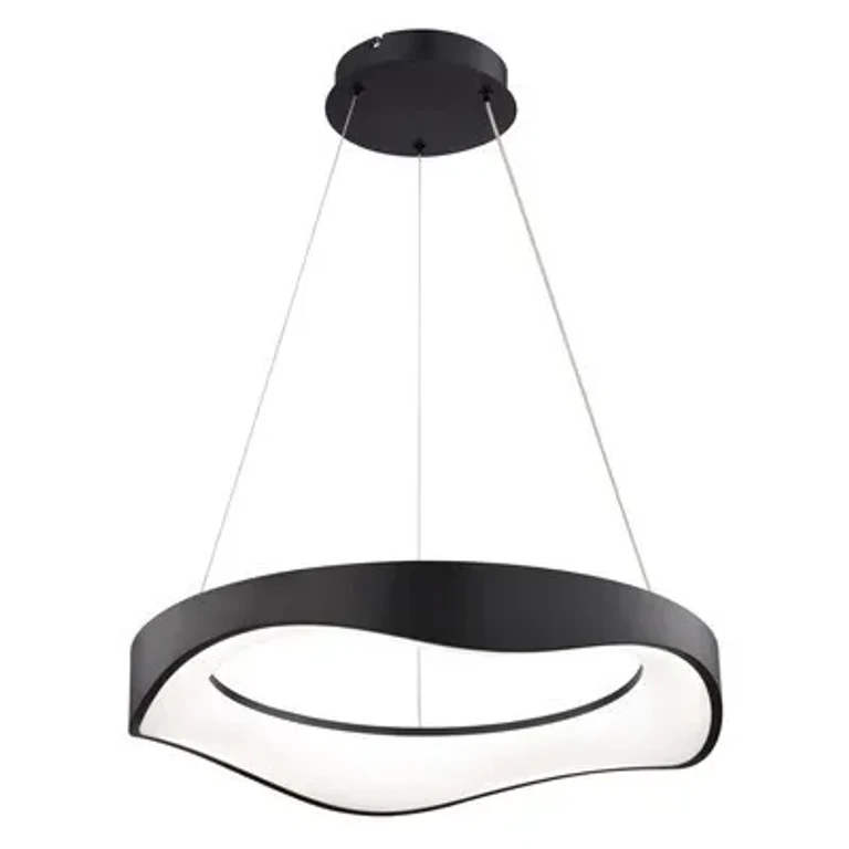 Textured Black LED Chandelier from the Bowen Collection