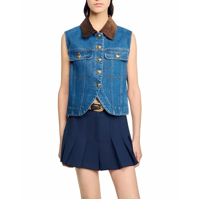 Sandro Denim Vest