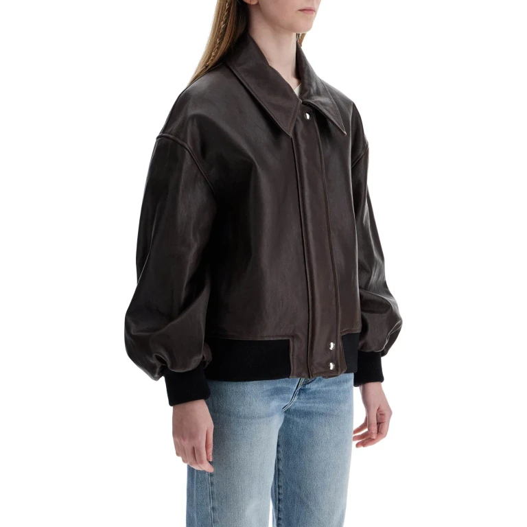 Khaite Blouson En Cuir - Marron