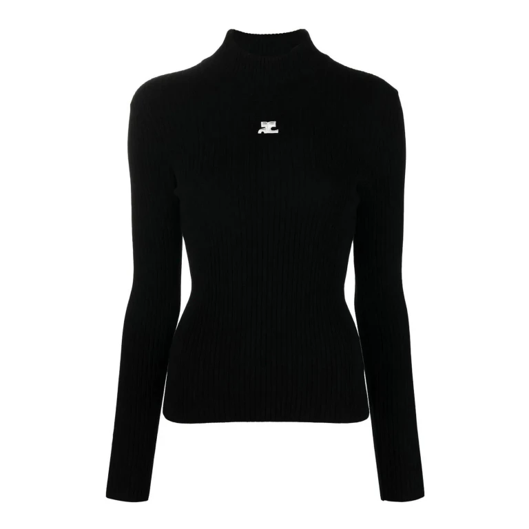 Courreges Pull Col Rond - Noir