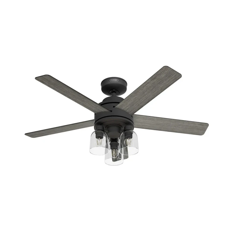 Matte Black 52"Ceiling Fan from the Lochemeade Collection