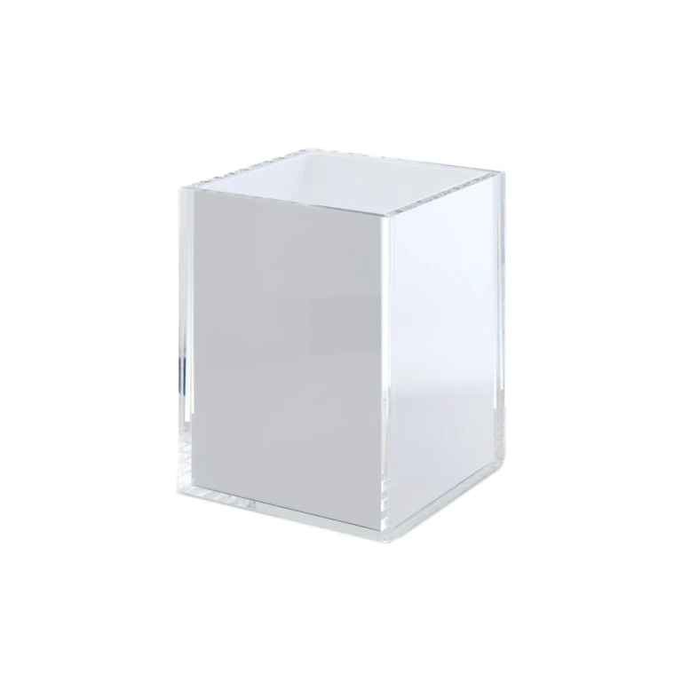 Tizo Design Acrylic Waste Basket with White Insert White One Size