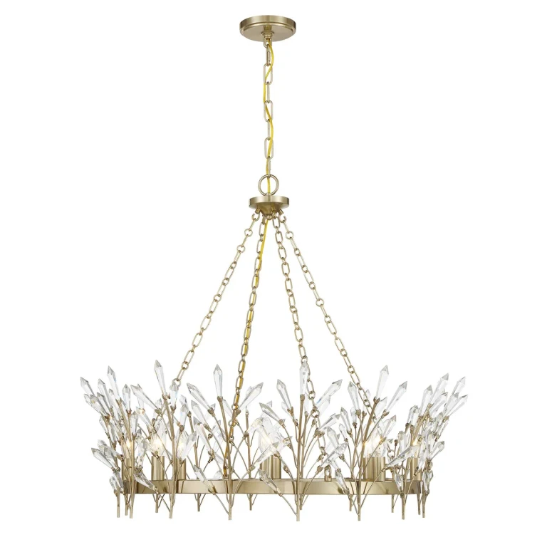 Orianna 8-Light Chandelier in Noble Brass
