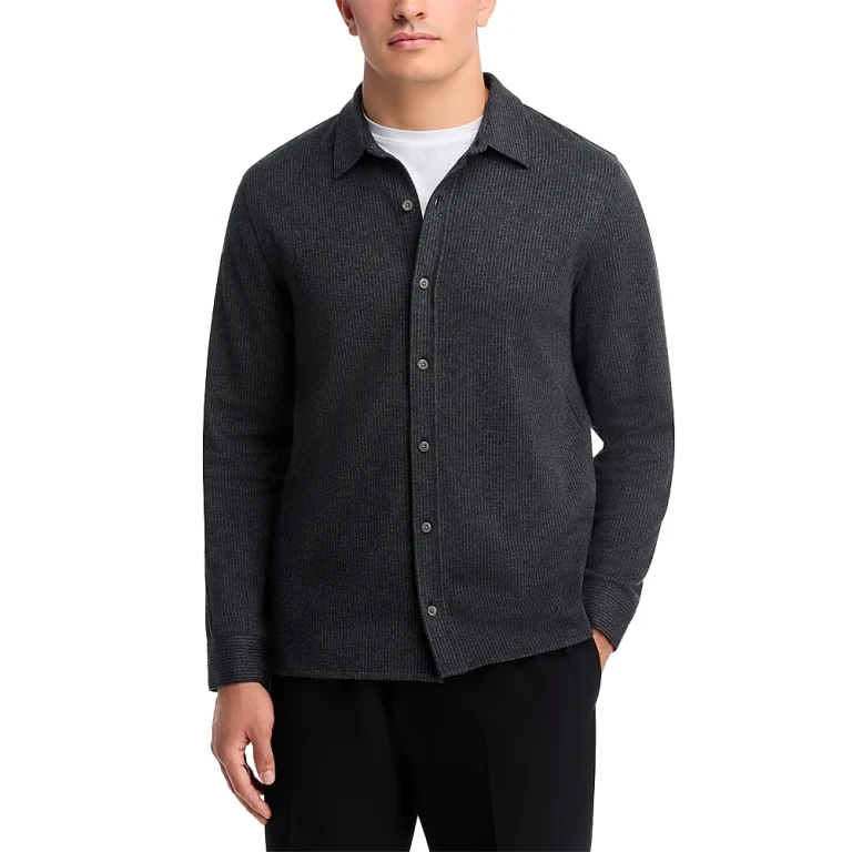 Vince Pinstripe Jacquard Long Sleeve Shirt