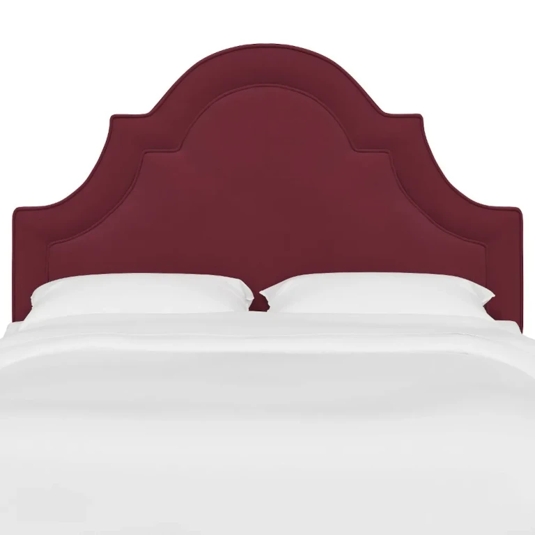 Jolie Velvet Berry Twin Headboard - Skyline Furniture
