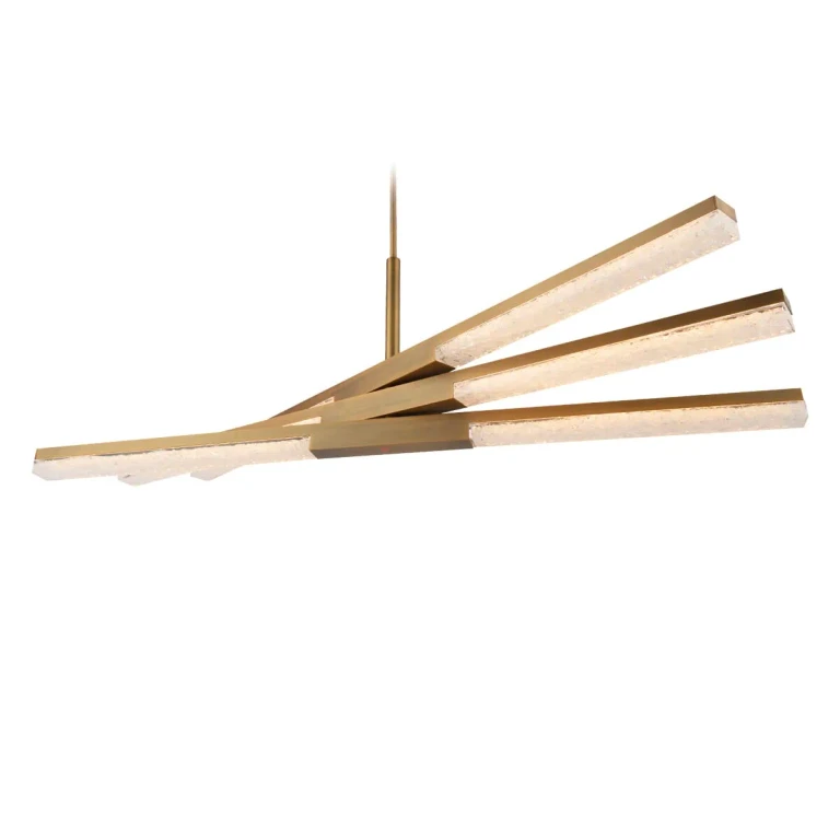 Modern Forms Minx 6-Light Pendant Light in Aged Brass