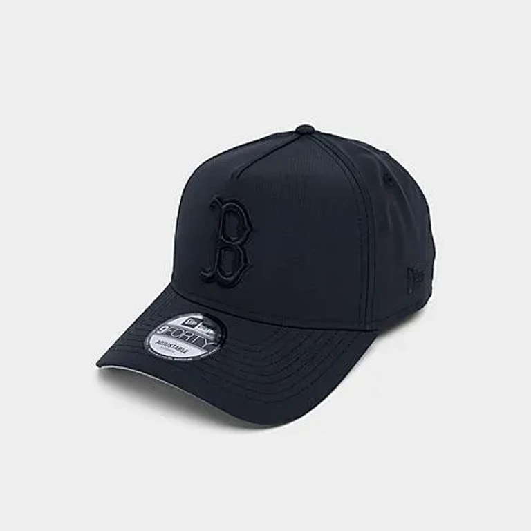 New Era Boston Red Sox MLB 9FORTY A-Frame Nylon Snapback Hat in Black