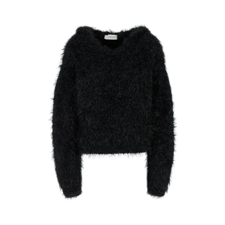 Black Nylon Blend Oscuri Oversize Sweater