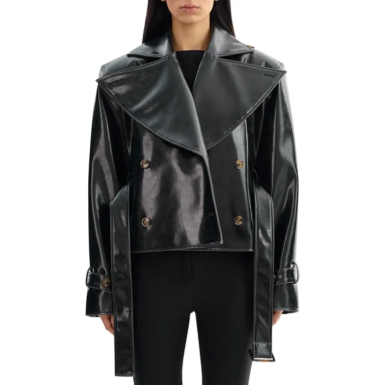 Lamarque Ladies Belted Faux Leather Jacket