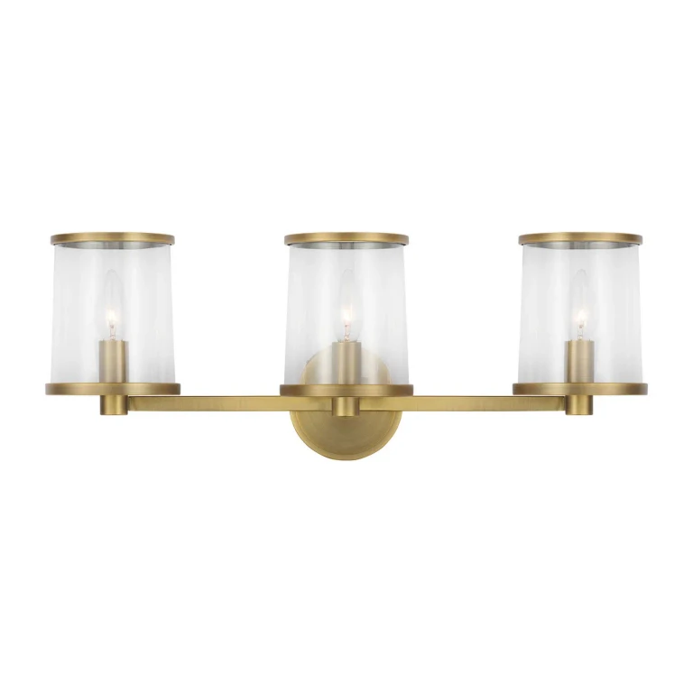 Time Worn Brass Bathroom Vanity Light from the Reynolds Collection