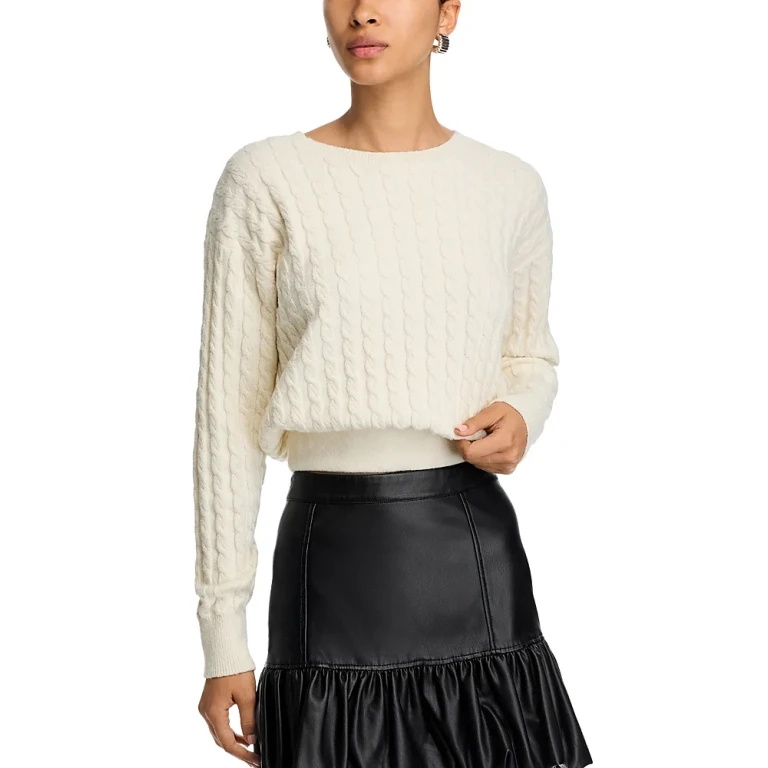 Steve Madden Minna Cable Knit Sweater