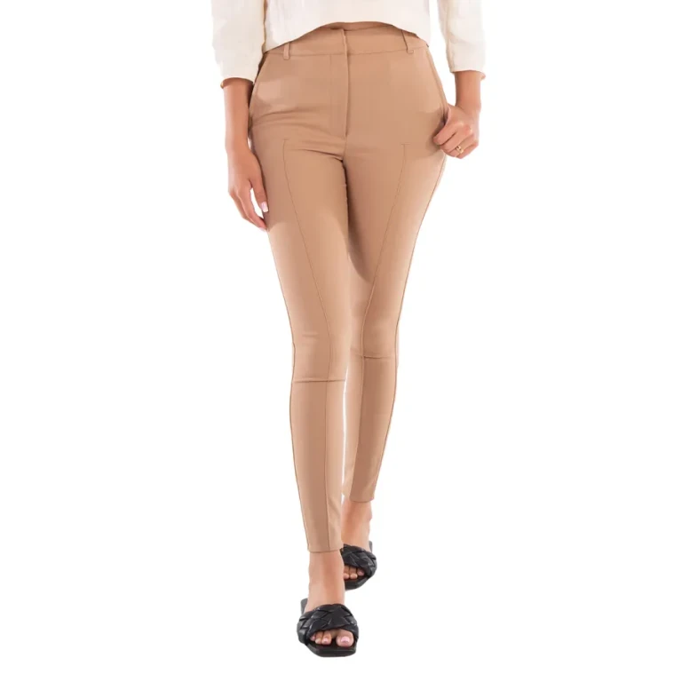 Burberry Dark Biscuit Fitted Wool Trousers