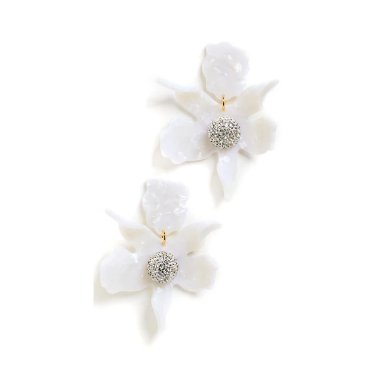 Lele Sadoughi Crystal Lily Earrings Mother of Pearl One Size