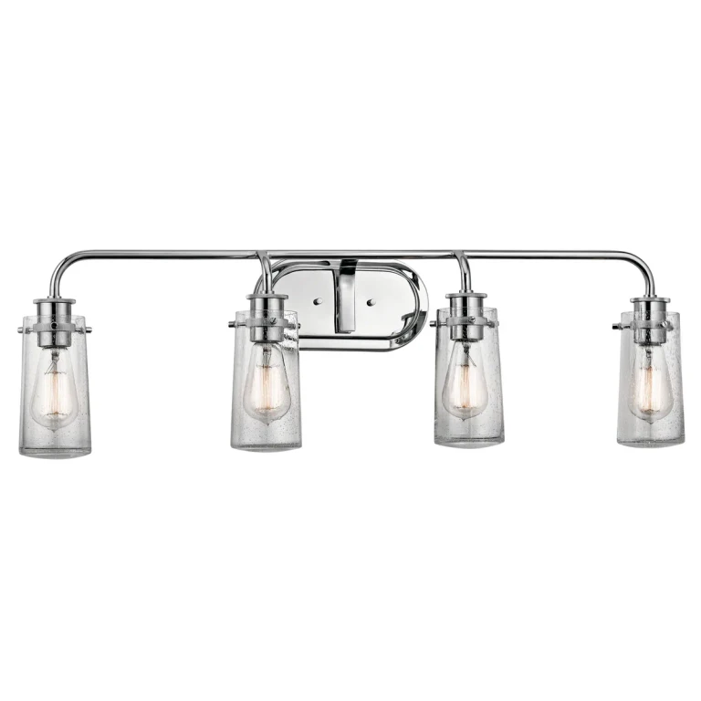 Chrome Four Light Bath from the Braelyn Collection