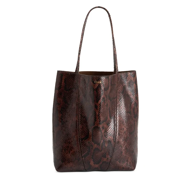 Chloe Medium Spin Tote in Croc-Embossed