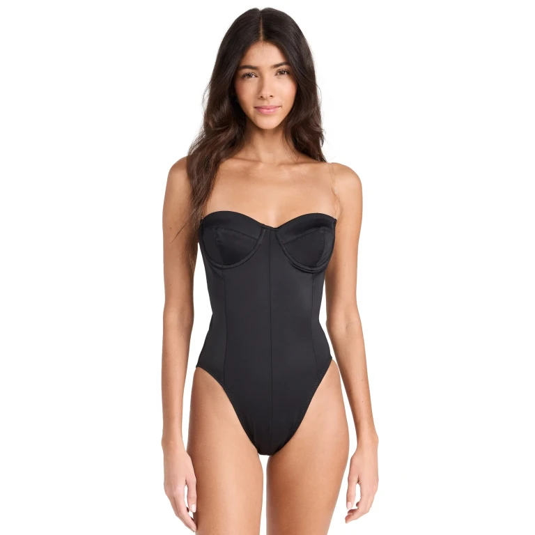 Norma Kamali Corset Mio One Piece Black XS