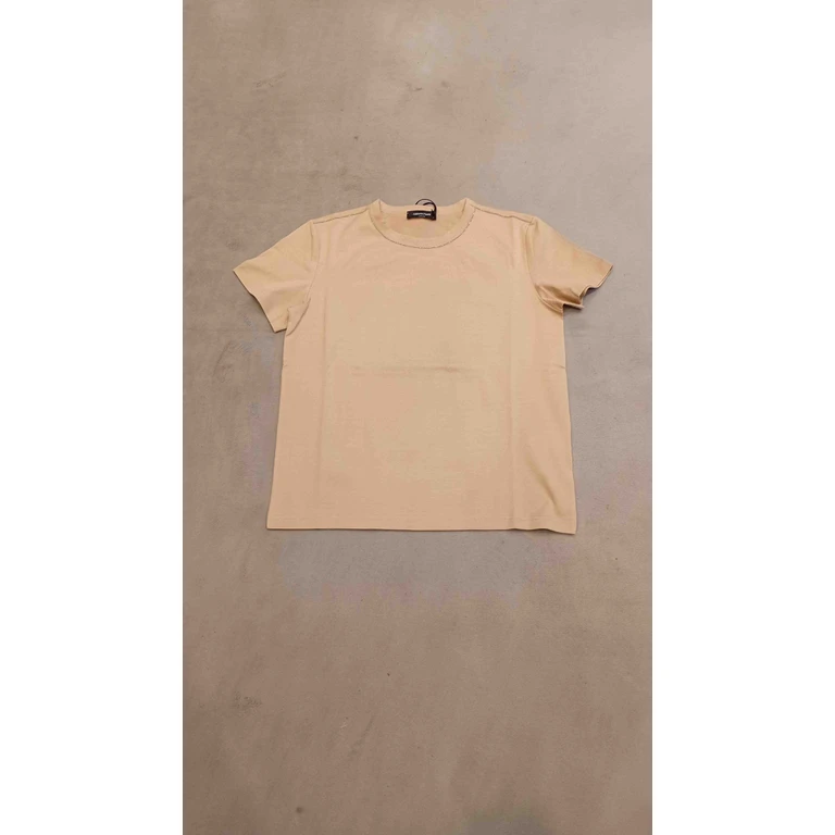 Fabiana Filippi L796 Jersey Nude & Neutrals Cotton Tshirt - Women