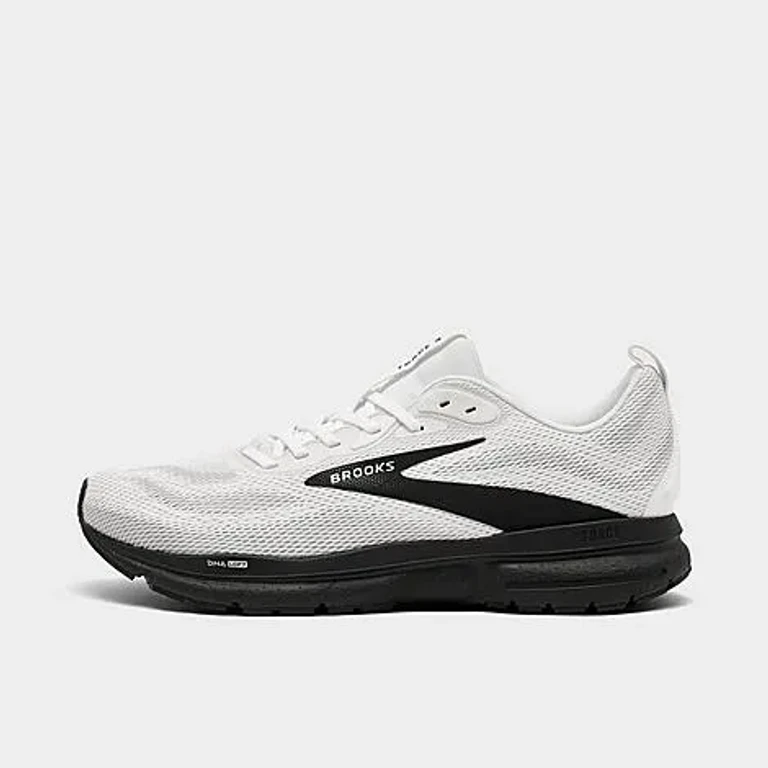 Brooks Men's Trace 4 Running Shoes in Bright White/Oyster/Black Size: 7.0