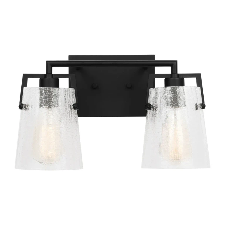 Midnight Black Bathroom Vanity Light from the Crofton Collection
