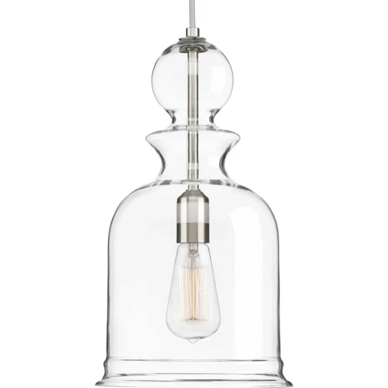Brushed Nickel One Light Pendant from the Staunton Collection