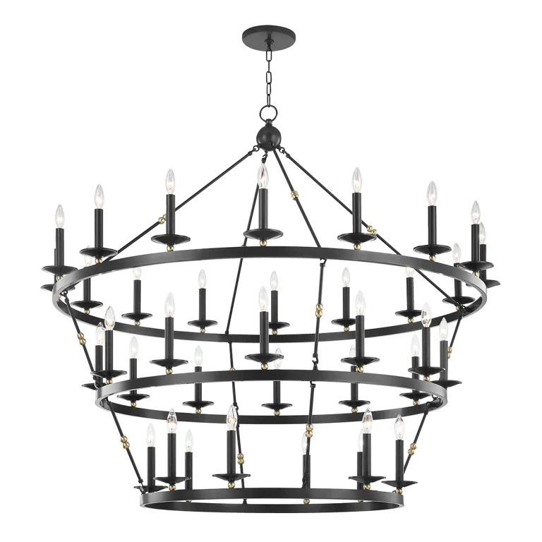 Aged Old Bronze 36 Light Chandelier from the Allendale Collection