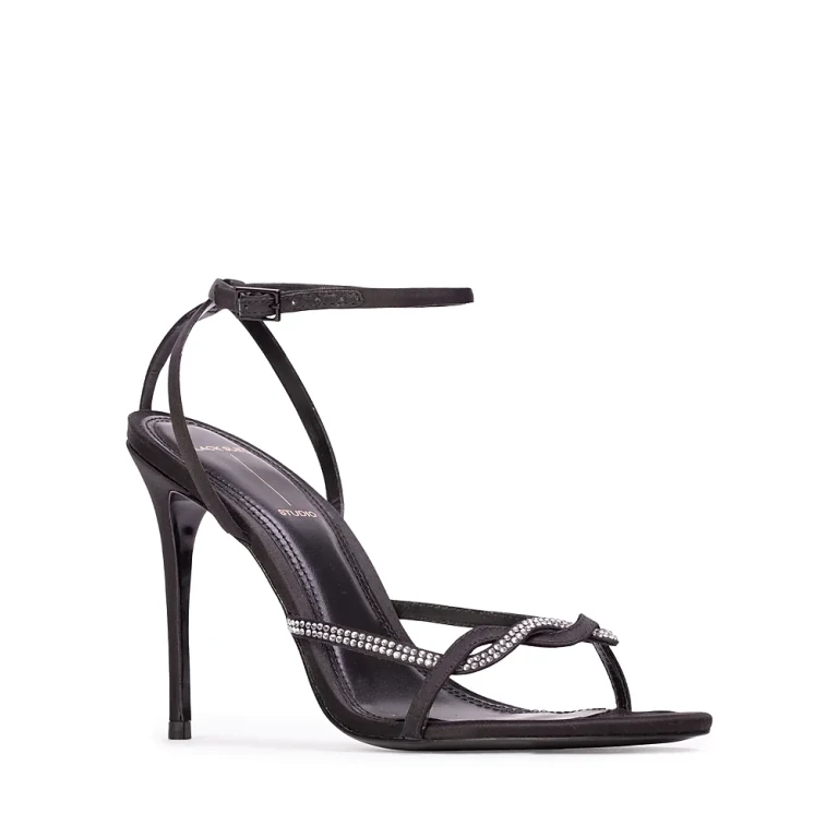 Black Suede Studio Women's Embellished Sandals