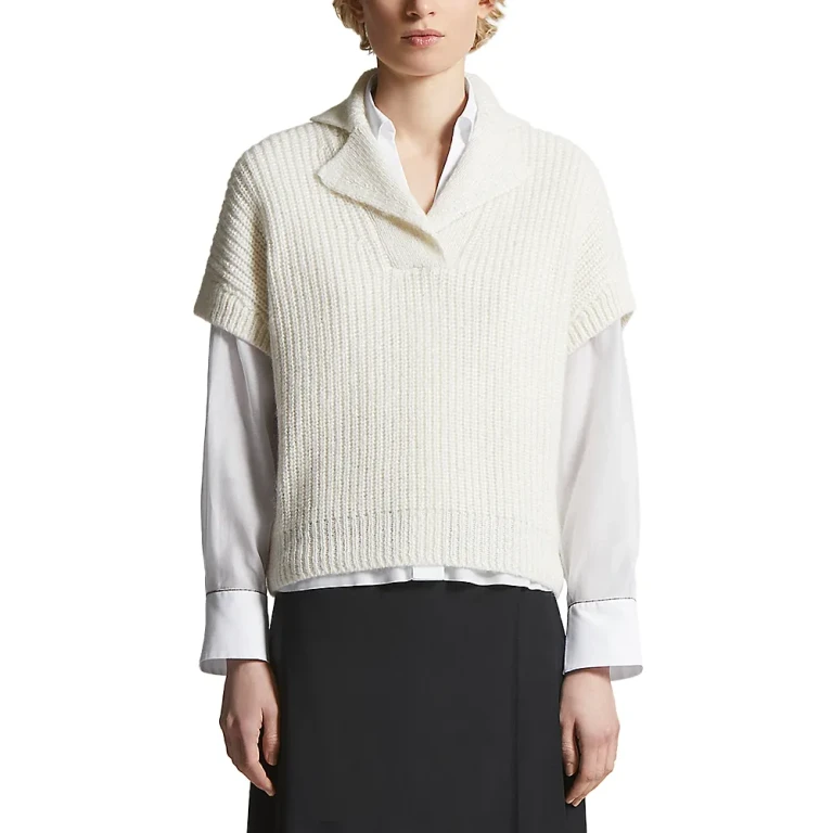 Peserico Ribbed Short Sleeve Sweater