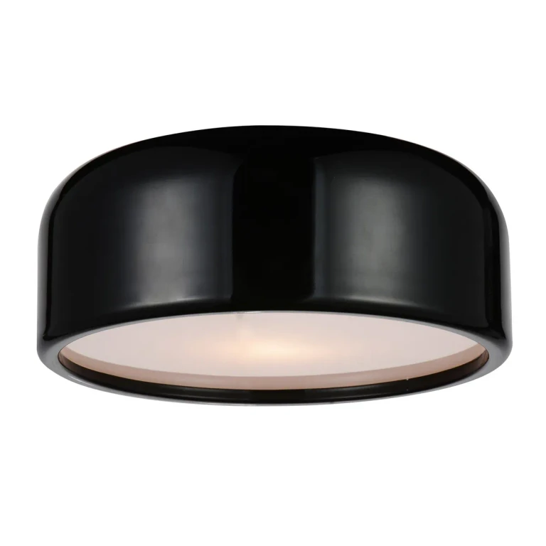 Black Two Light Flush Mount from the Campton Collection