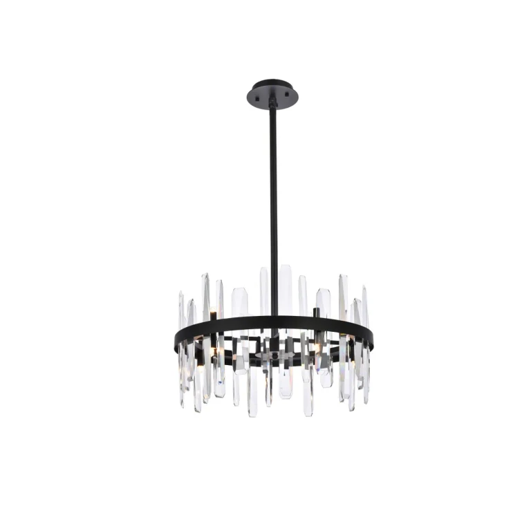 Black Ten Light Pendant from the Serena Collection