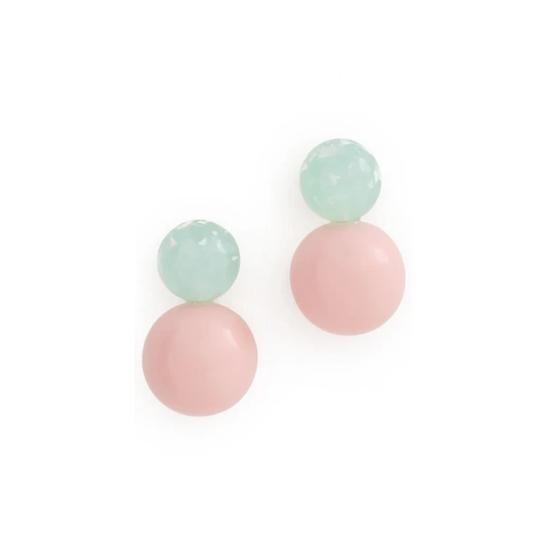 Lele Sadoughi Oasis Double Drop Earrings Blush Opal One Size