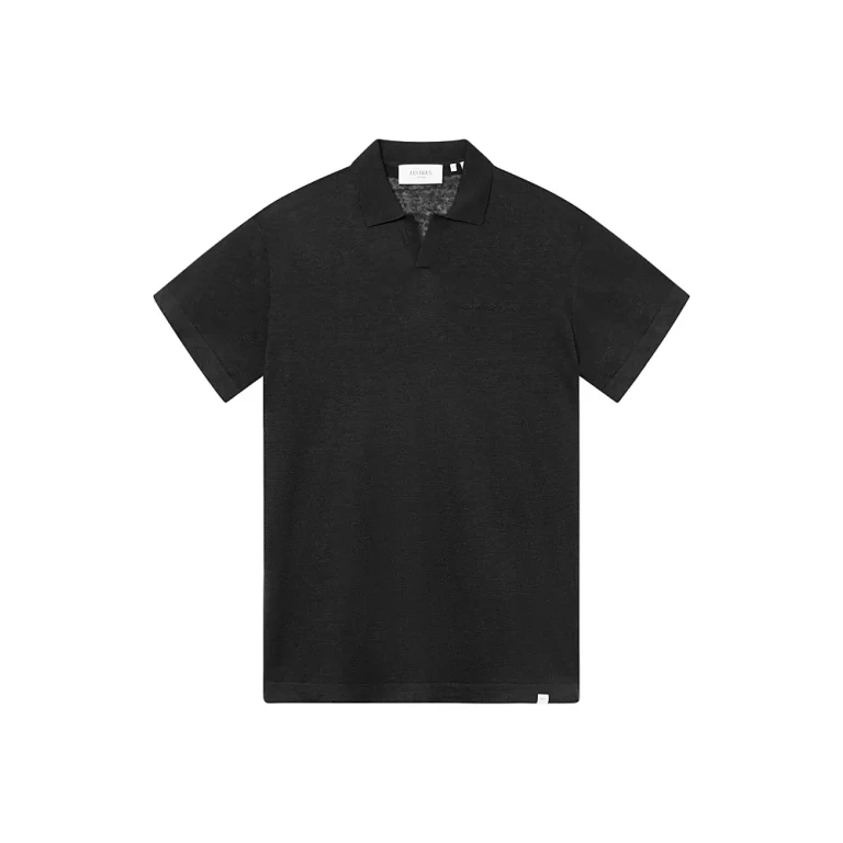 Les Deux Emmanuel Linen Blend Knit Polo