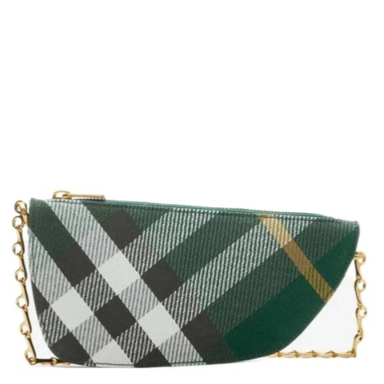 Burberry Micro Shield Check Chain Sling Bag