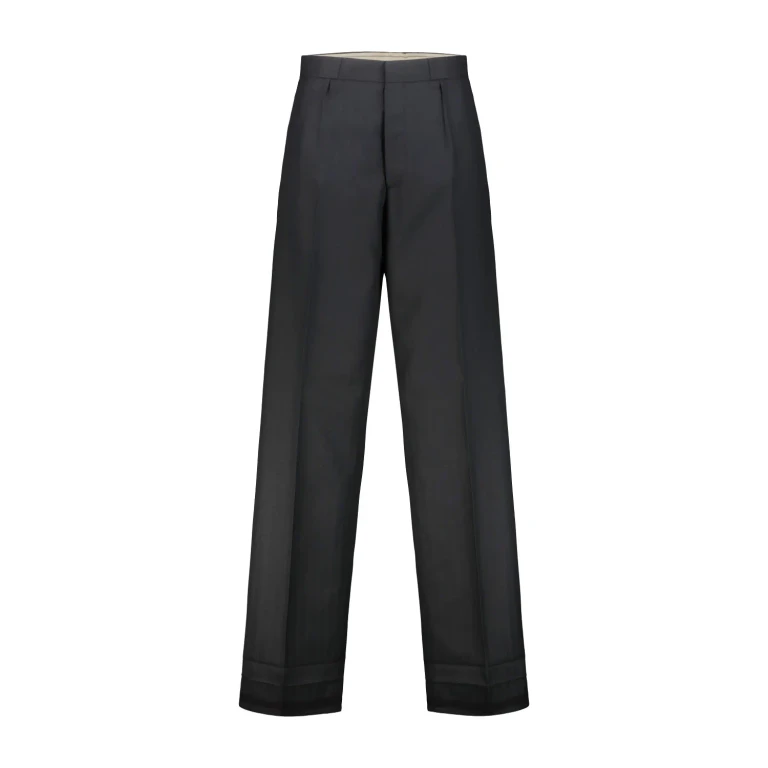 ジルサンダー メンズ ブラック ウールトラウザーズ サイズ32