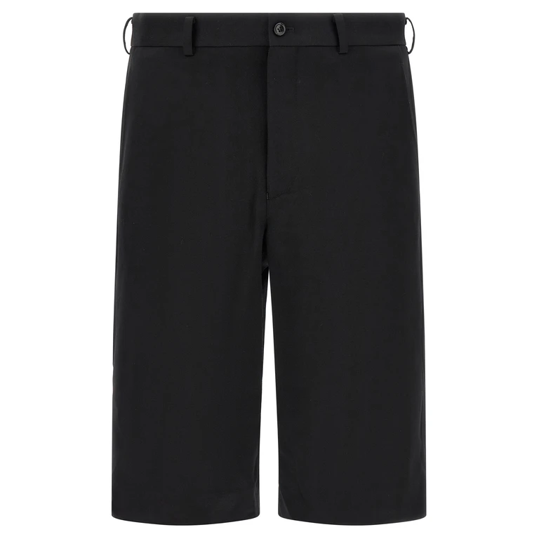 Comme des Garçons Black Wool Bermuda Shorts - Men