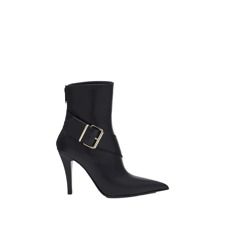 Alexander Mcqueen Boots Black Calf Leather - Women
