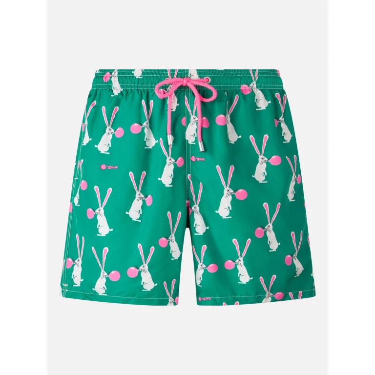MC2 Saint Barth Lighting Big Babol Rabbit Print Swim Shorts Special Edition