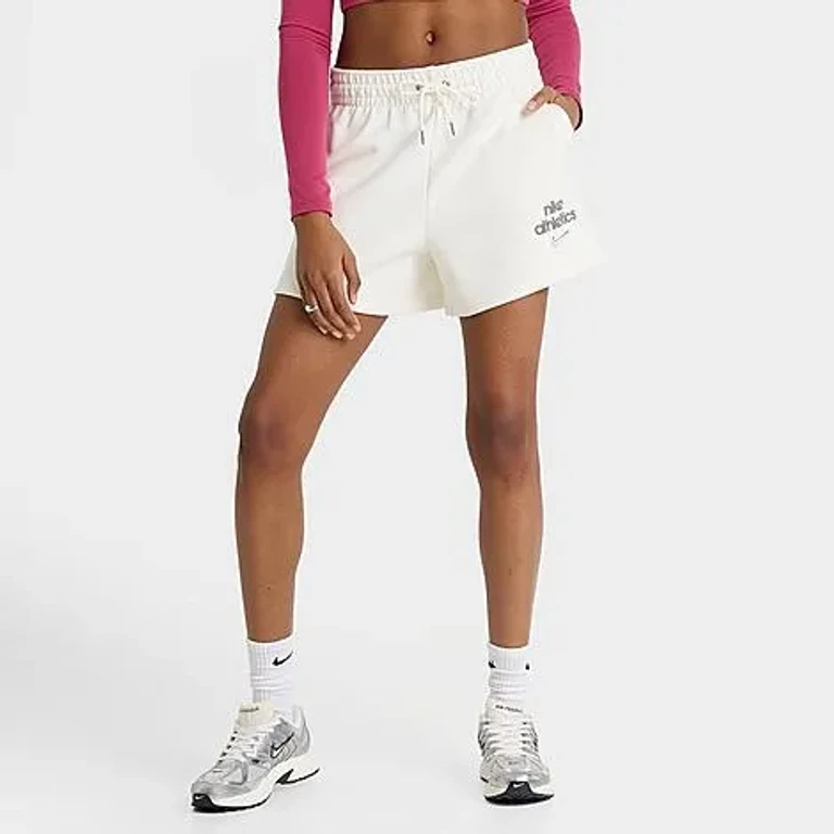 Nike Women's Sportswear Phoenix Fleece Boyfriend Shorts in Sail Size: XS