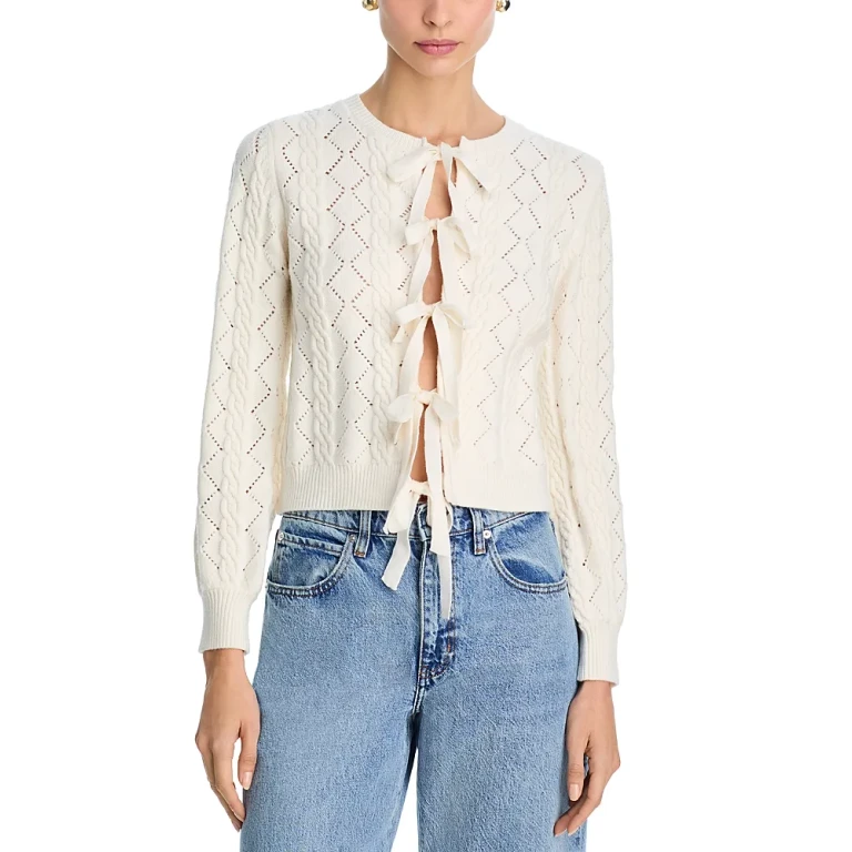 Wayf Pixie Tie Front Cardigan