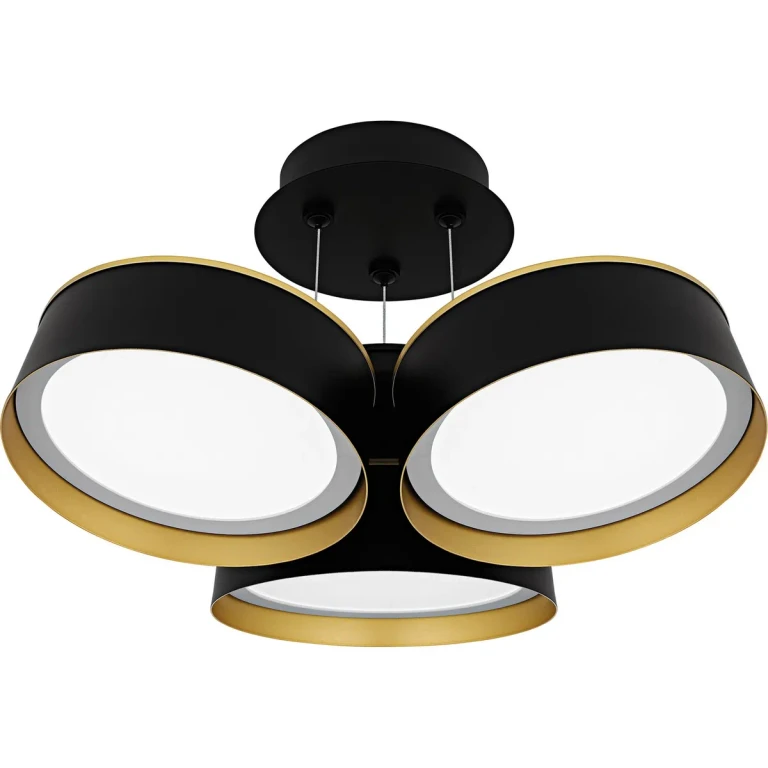Matte Black LED Semi-Flush Mount from the Byrnes Collection