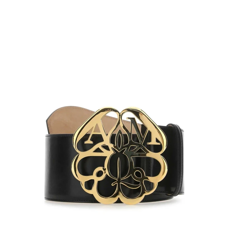 Alexander McQueen 花朵标志牌扣腰带