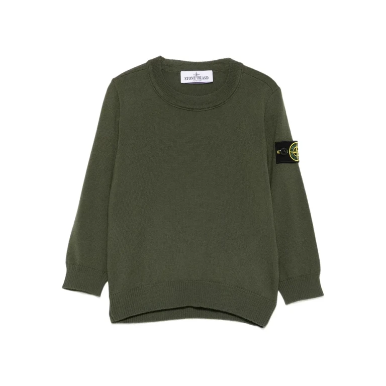 Jersey de lana con parche de logo Stone Island