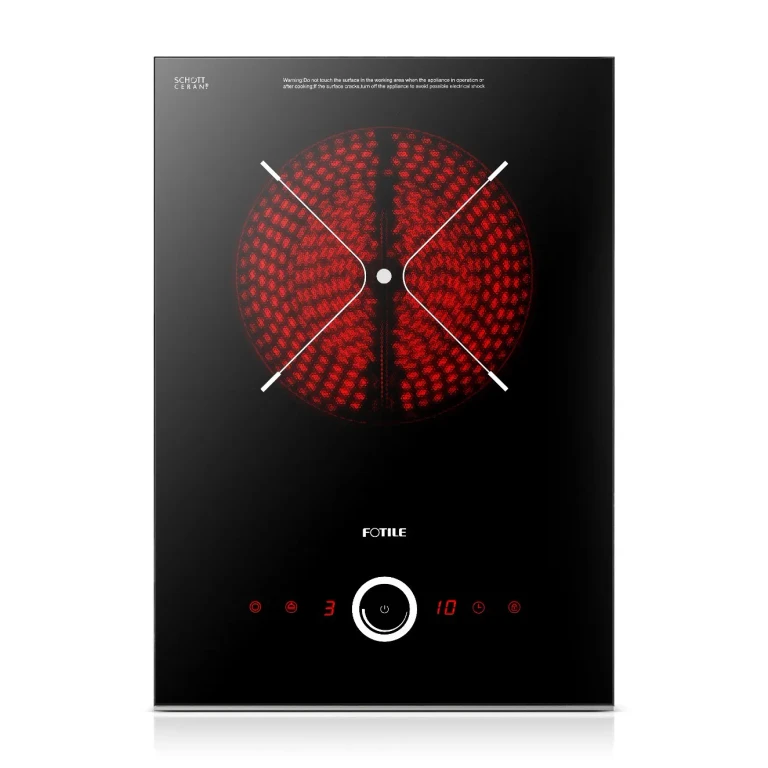 12 Radiant Electric Cooktop in Black Schott Ceramic Glass
