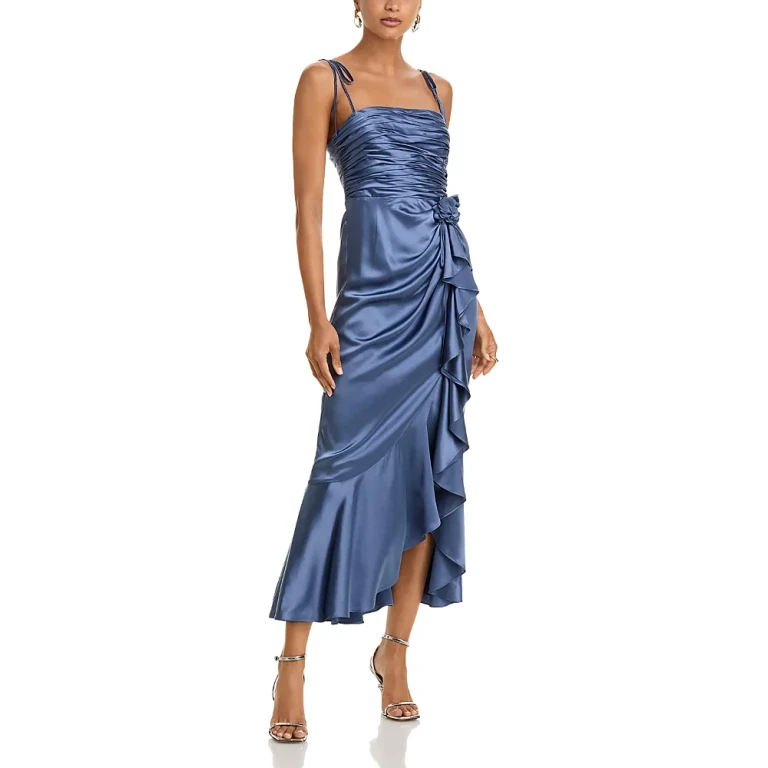 Cinq a Sept Mireya Silk Ruffled Dress
