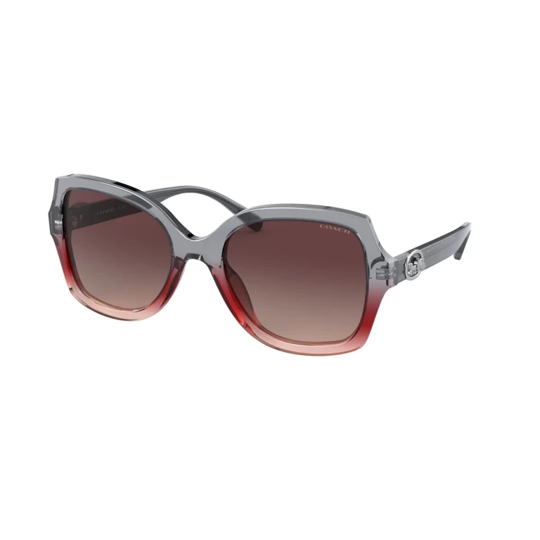 Coach Burgundy Grey Gradient Butterfly Ladies Sunglasses HC8295 5620E2 56