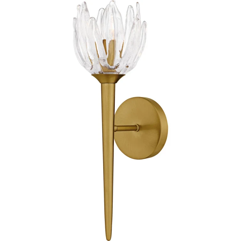 Brushed Gold Wall Sconce from the Shea Collection