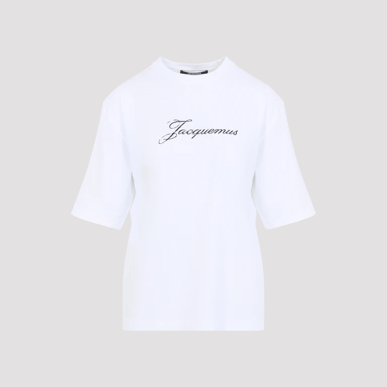 Jacquemus Le T-Shirt White Organic Cotton Hemp Tshirt - Women