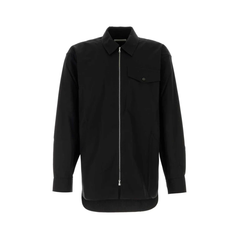 Dries Van Noten Black Poplin Croomson Shirt